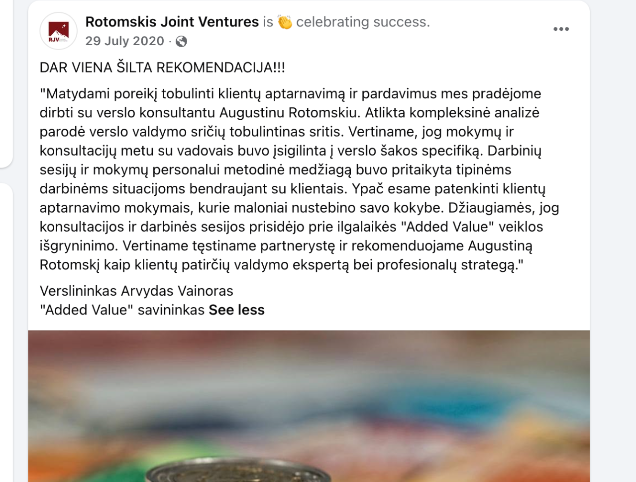 Dar viena silta rekomendacija