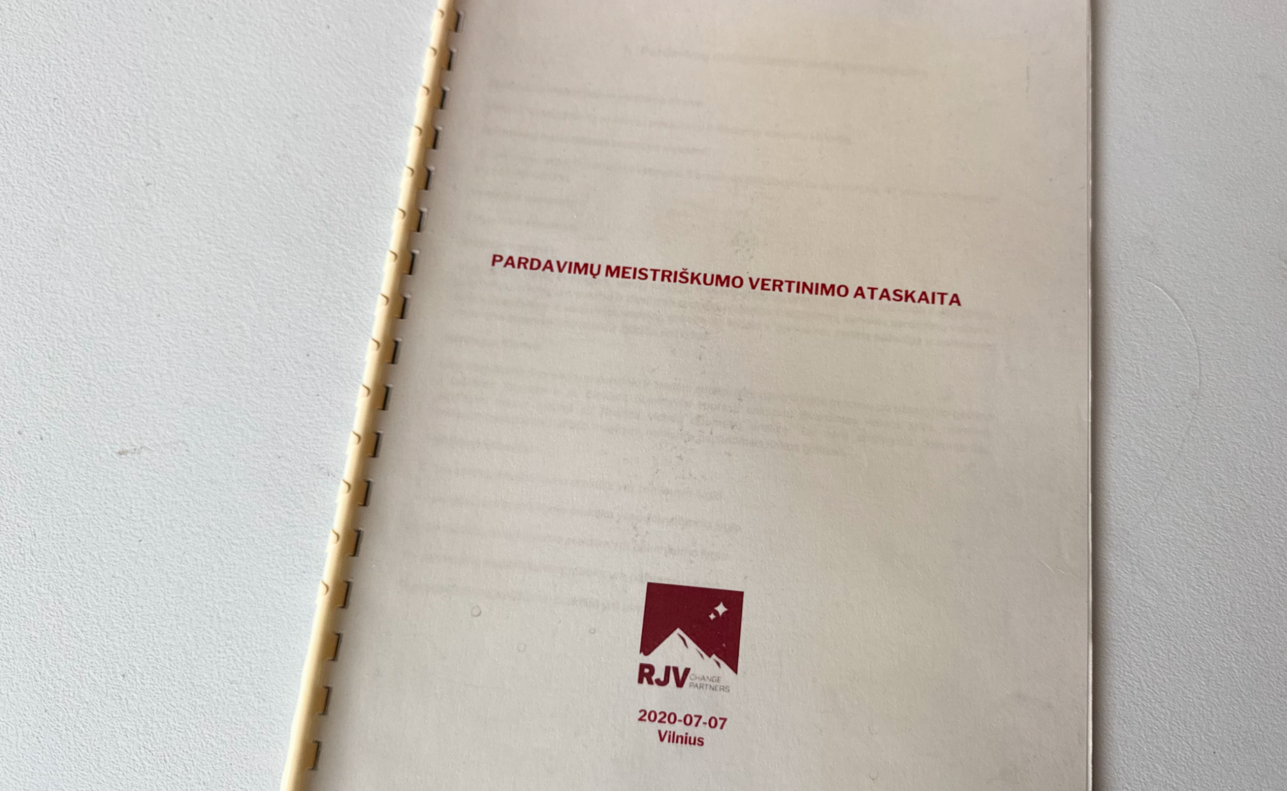 Pardavimų meistriškumo vertinimas